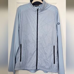 KJUS Men’s Light Blue Quilted Jacket Full Zip Stretch Performance Coat Size 52L